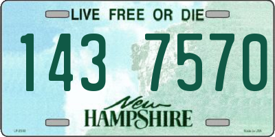 NH license plate 1437570