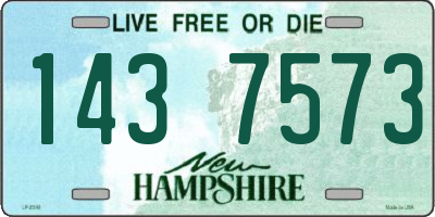 NH license plate 1437573