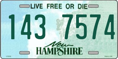 NH license plate 1437574