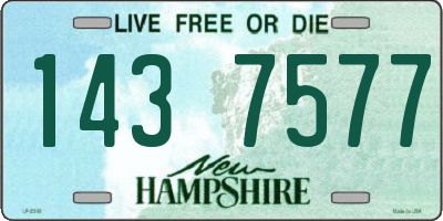NH license plate 1437577