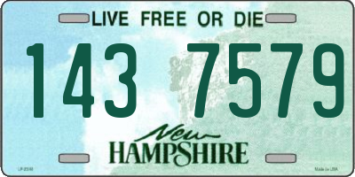 NH license plate 1437579