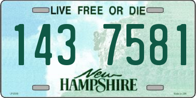 NH license plate 1437581