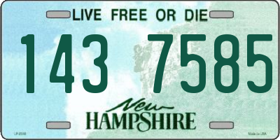NH license plate 1437585