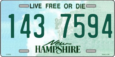 NH license plate 1437594