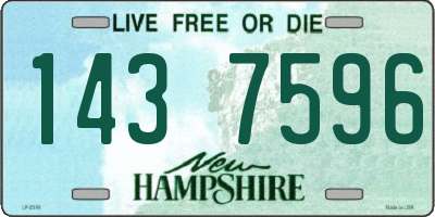 NH license plate 1437596