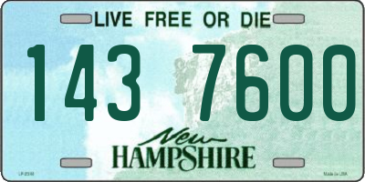 NH license plate 1437600