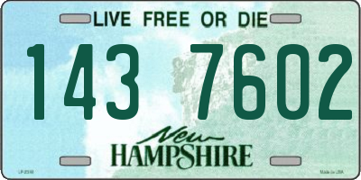 NH license plate 1437602