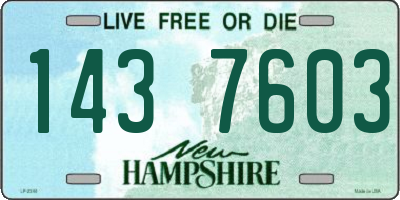NH license plate 1437603
