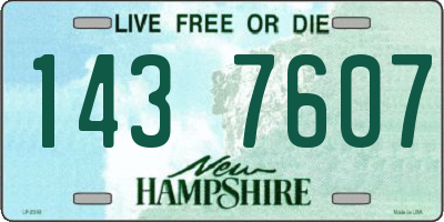 NH license plate 1437607