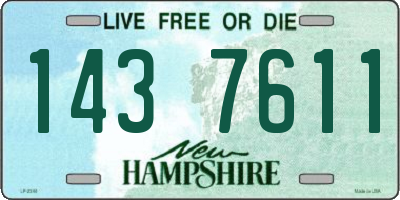 NH license plate 1437611