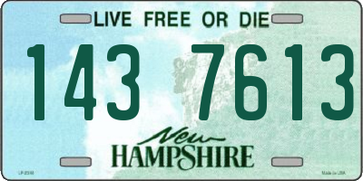 NH license plate 1437613