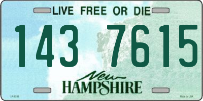 NH license plate 1437615