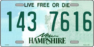 NH license plate 1437616
