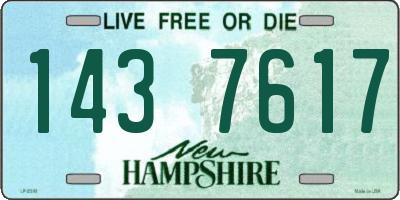 NH license plate 1437617