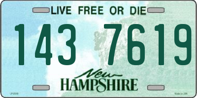 NH license plate 1437619