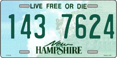 NH license plate 1437624