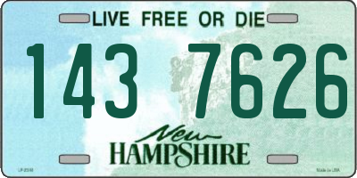 NH license plate 1437626