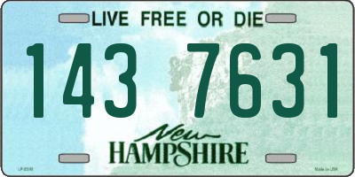 NH license plate 1437631