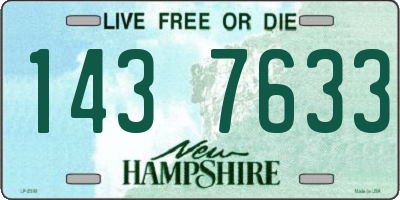 NH license plate 1437633