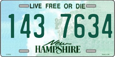 NH license plate 1437634
