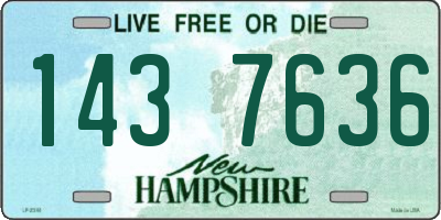 NH license plate 1437636
