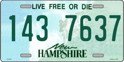 NH license plate 1437637