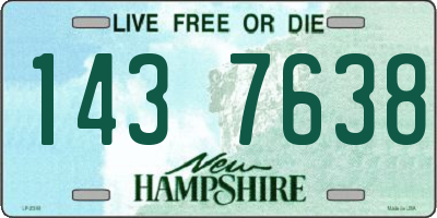 NH license plate 1437638