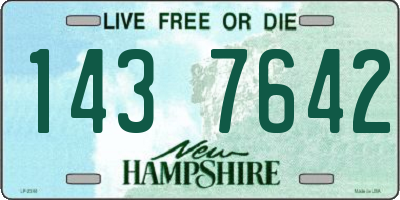 NH license plate 1437642