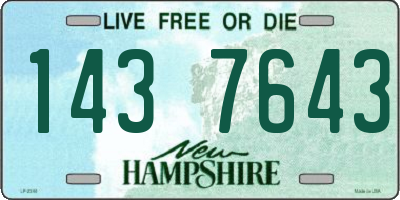 NH license plate 1437643