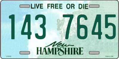 NH license plate 1437645