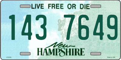 NH license plate 1437649