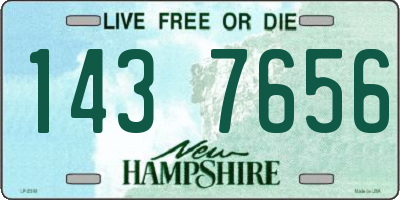 NH license plate 1437656