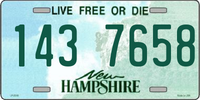 NH license plate 1437658