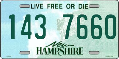 NH license plate 1437660