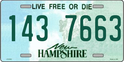 NH license plate 1437663