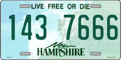 NH license plate 1437666