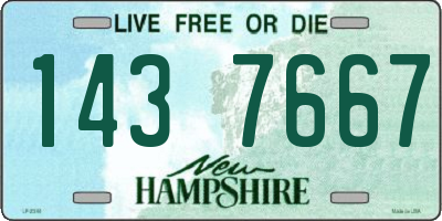 NH license plate 1437667