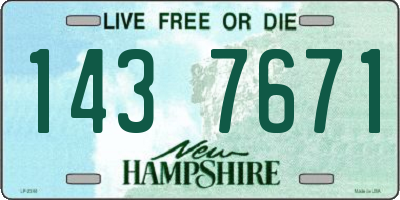 NH license plate 1437671