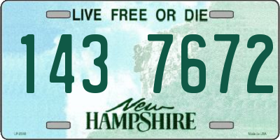 NH license plate 1437672