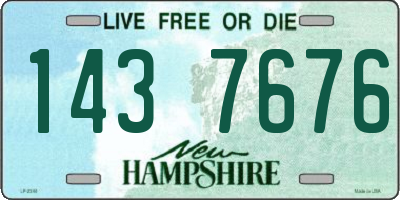 NH license plate 1437676