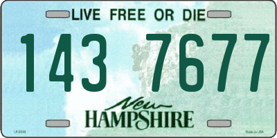 NH license plate 1437677