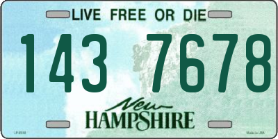 NH license plate 1437678