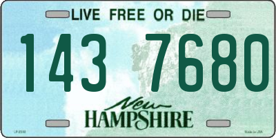 NH license plate 1437680