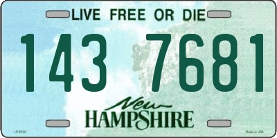 NH license plate 1437681