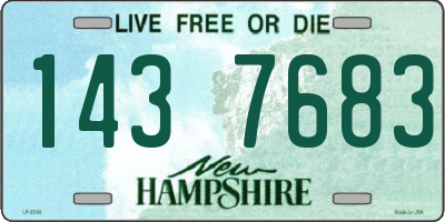 NH license plate 1437683