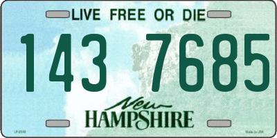 NH license plate 1437685