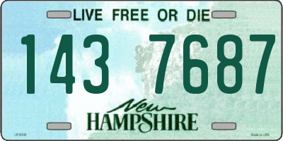 NH license plate 1437687