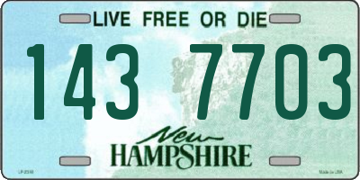 NH license plate 1437703