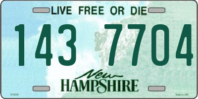 NH license plate 1437704