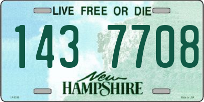 NH license plate 1437708